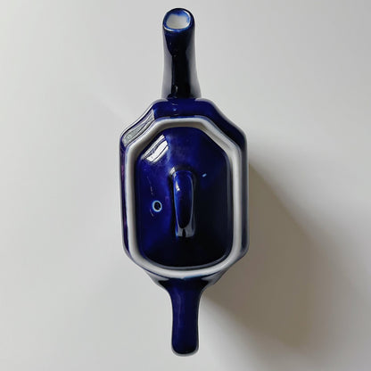 Cobalt Blue Porcelain Teapot by Hall