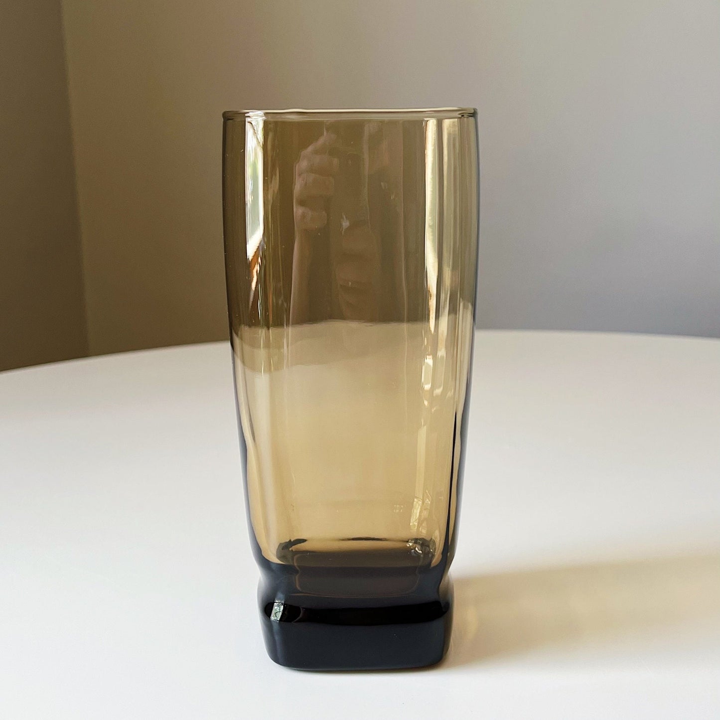 Carrington Style Smoked Glass Tumblers with Heavy Bottom