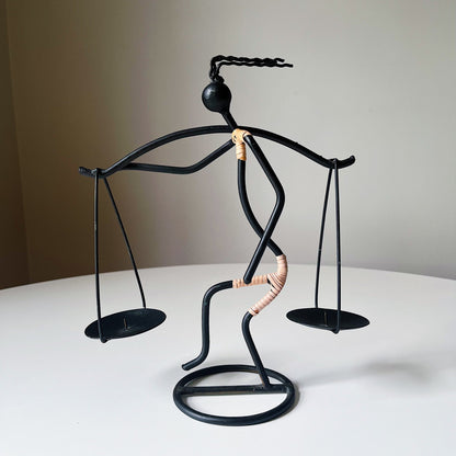 Wrought Iron Double Candle Holder by Laurids Lonborg