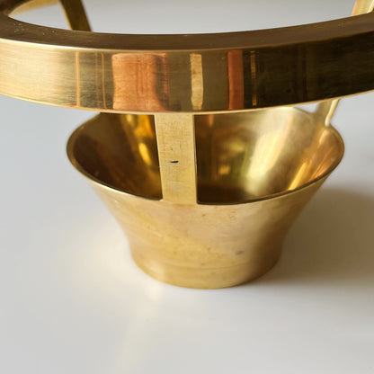 Solid Indian Brass Circular Candle Holders