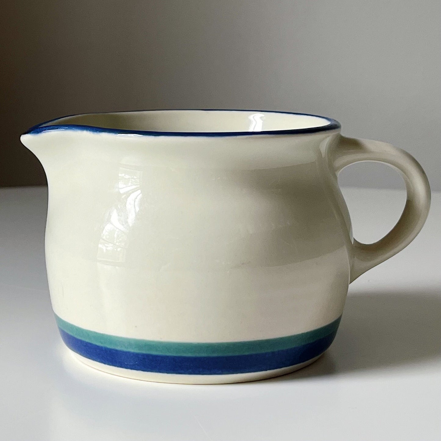 Large Gravy Boat with Cobalt Blue Accents by Pfaltzgraff