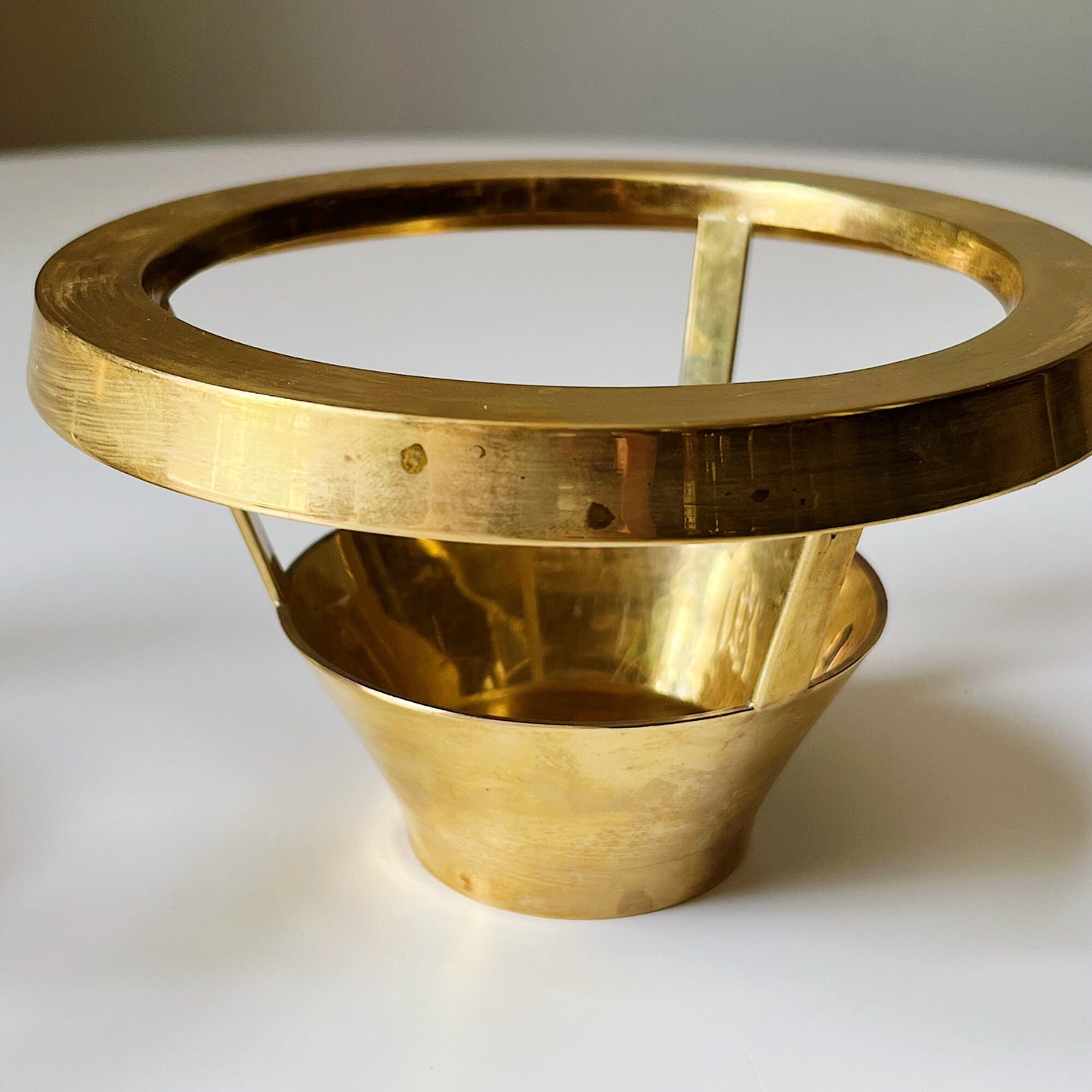 Solid Indian Brass Circular Candle Holders