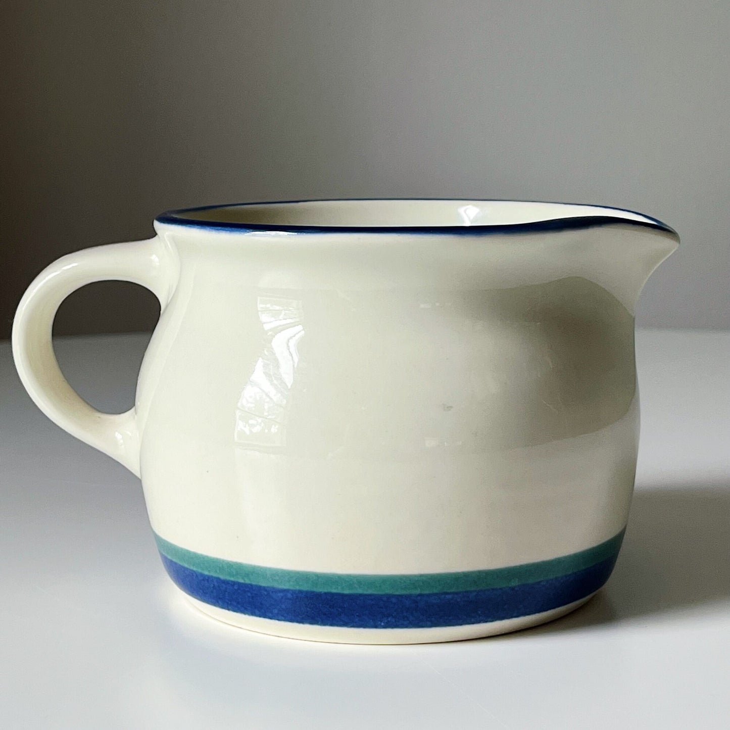 Large Gravy Boat with Cobalt Blue Accents by Pfaltzgraff