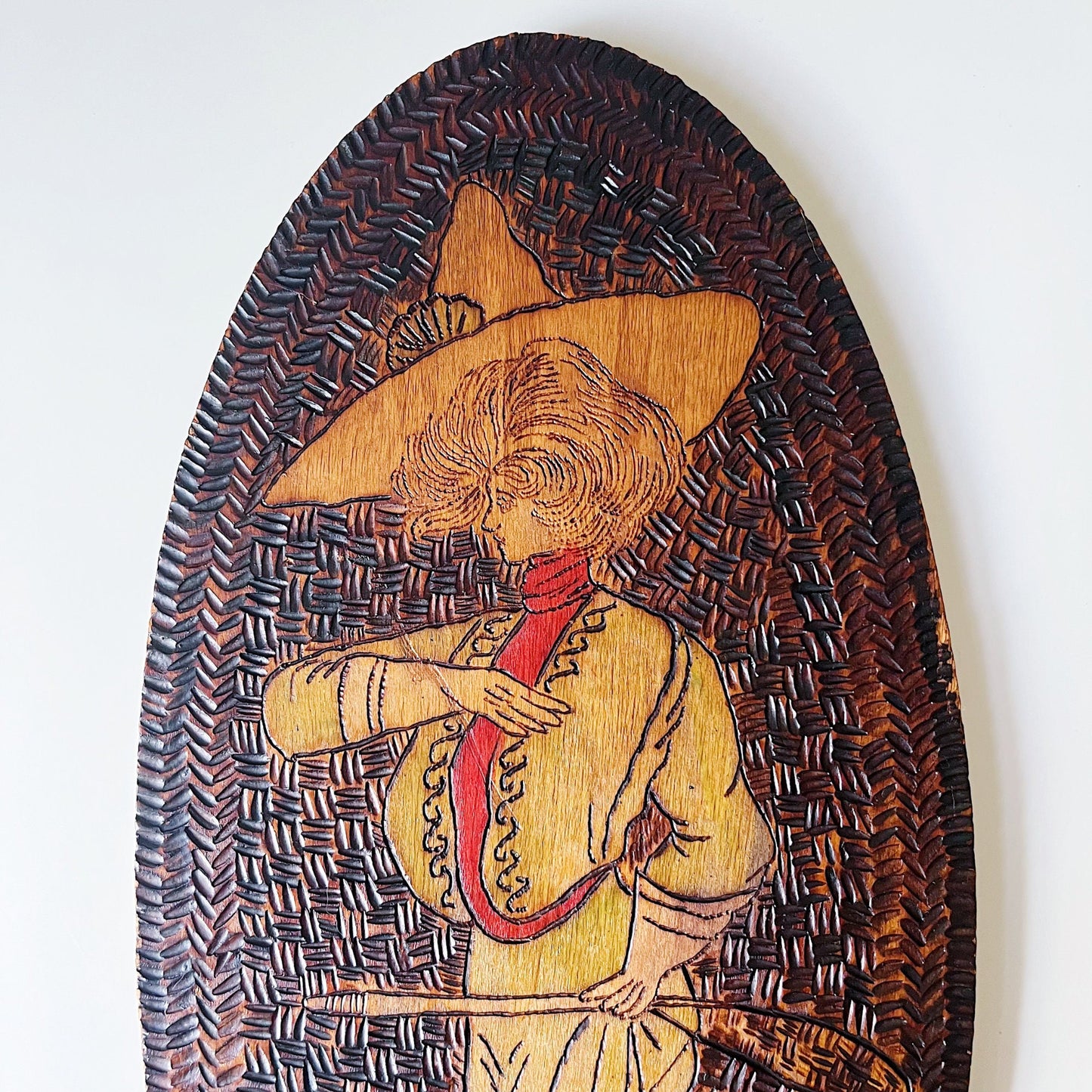 Handcrafted Pyrography Wood Burn Art Piece