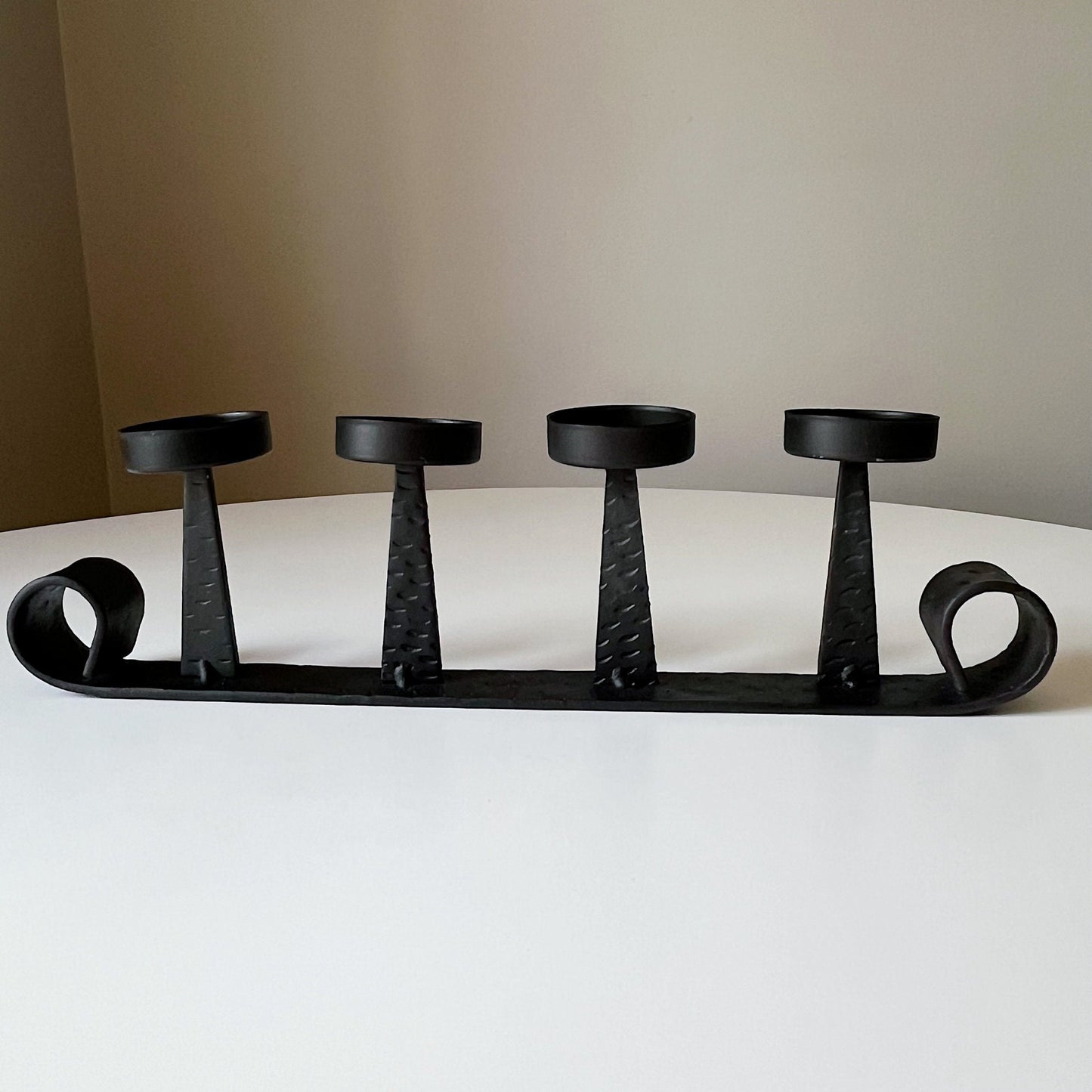 Modernist Wrought Iron Candelabra