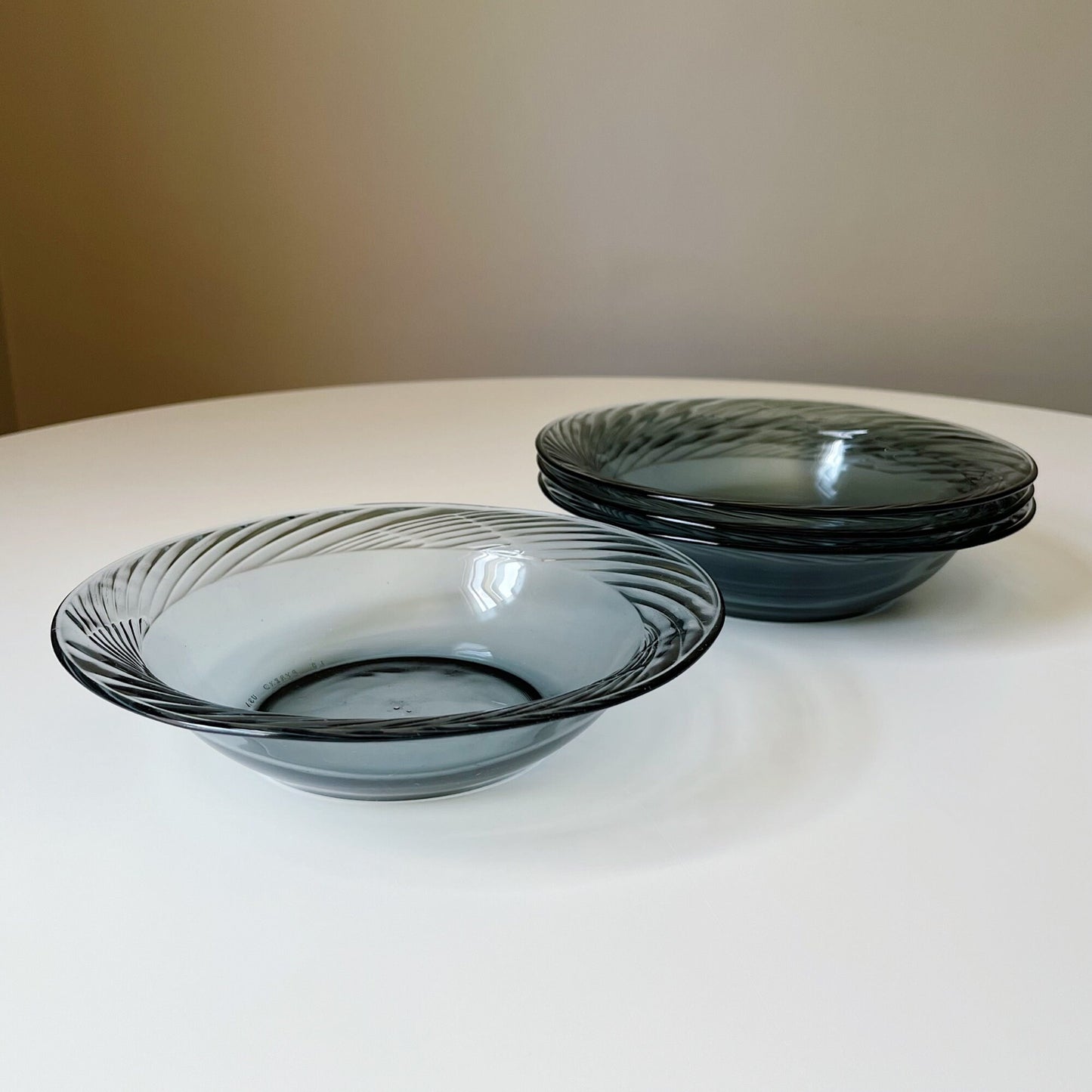 Smokey Gray Glass Bowls by Pyrex