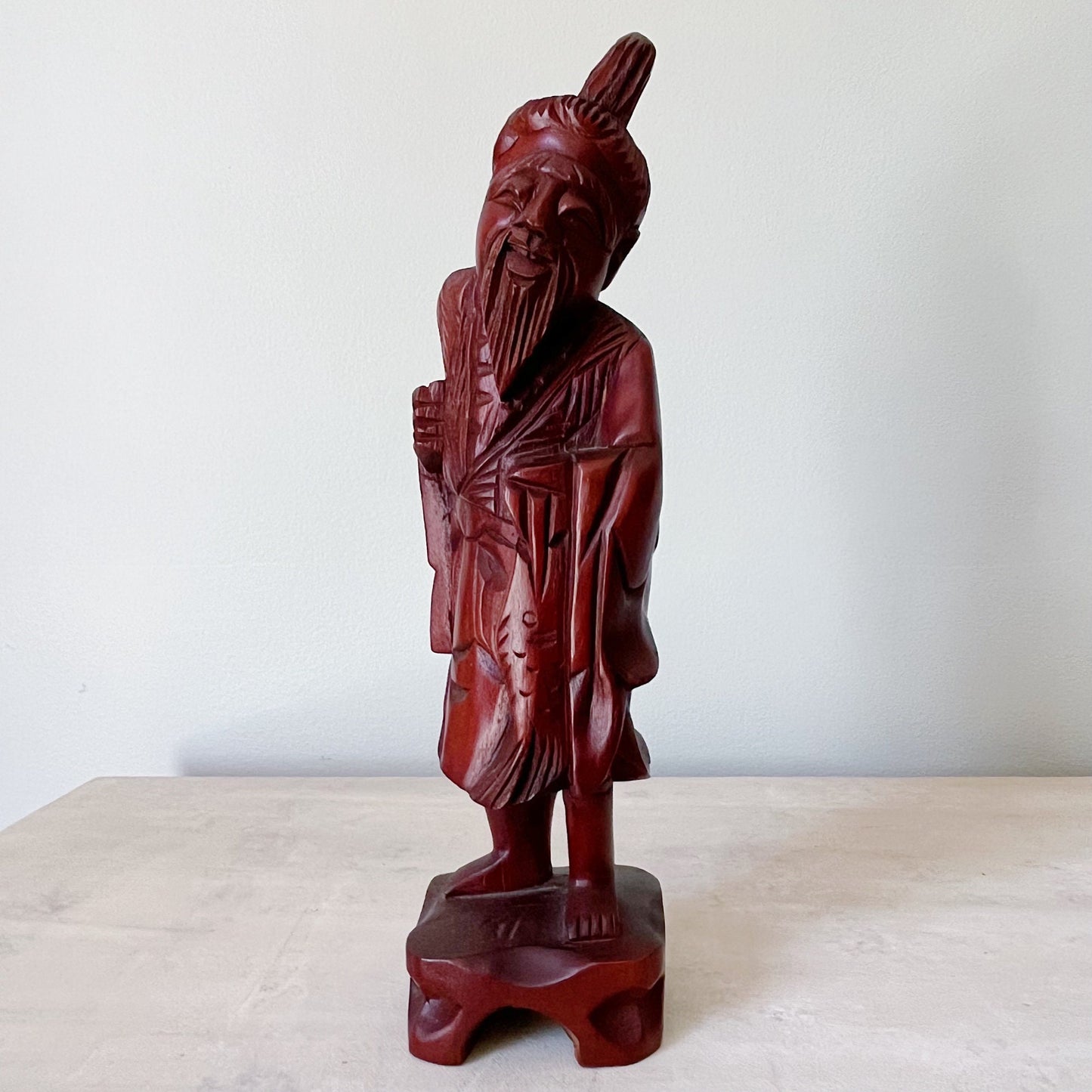 Hand Carved Wood Sculpture of a Man