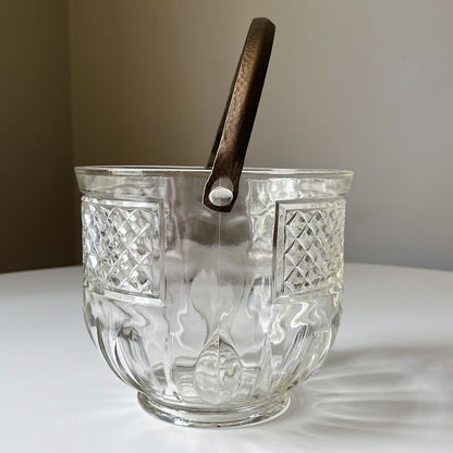 Crystal Ice Bucket with Diamond Pattern