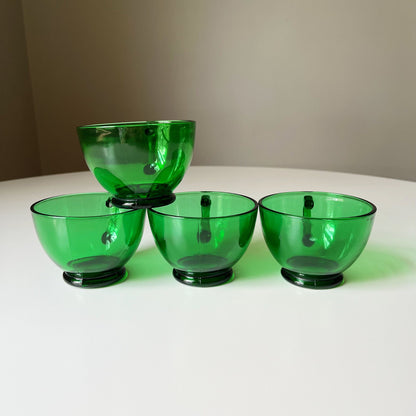 Emerald Green Glass Tea Cups