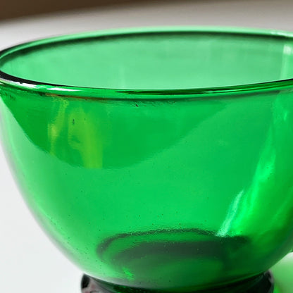 Emerald Green Glass Tea Cups