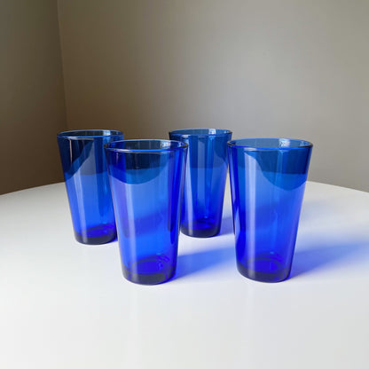 Cobalt Blue Glass Tumblers by Libbey