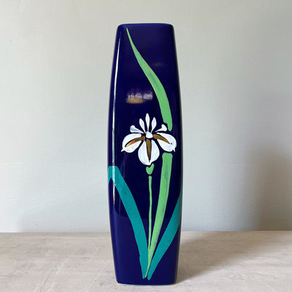 Fukagawa Cobalt Blue Japanese Vase