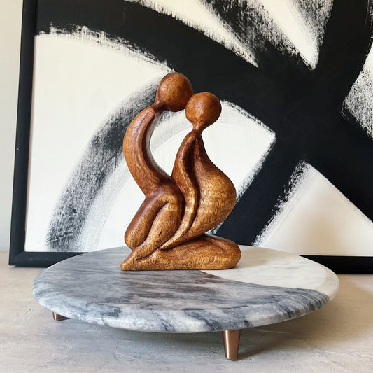 Abstract Romantic Solid Wood Sculpture