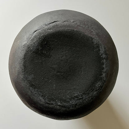 Faux Stone Bulbous Flared Vase