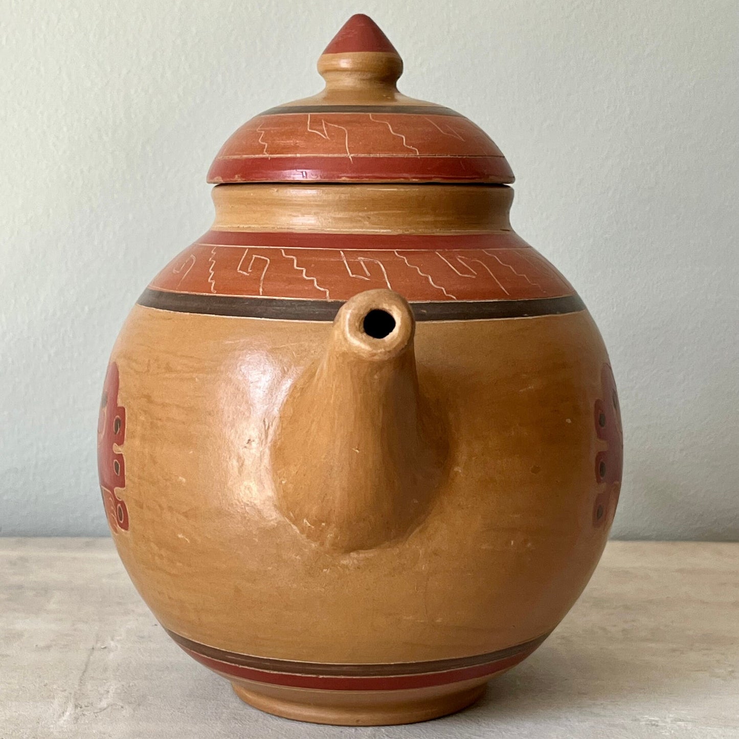 Hand Crafted Latin American Folk Art Teapot