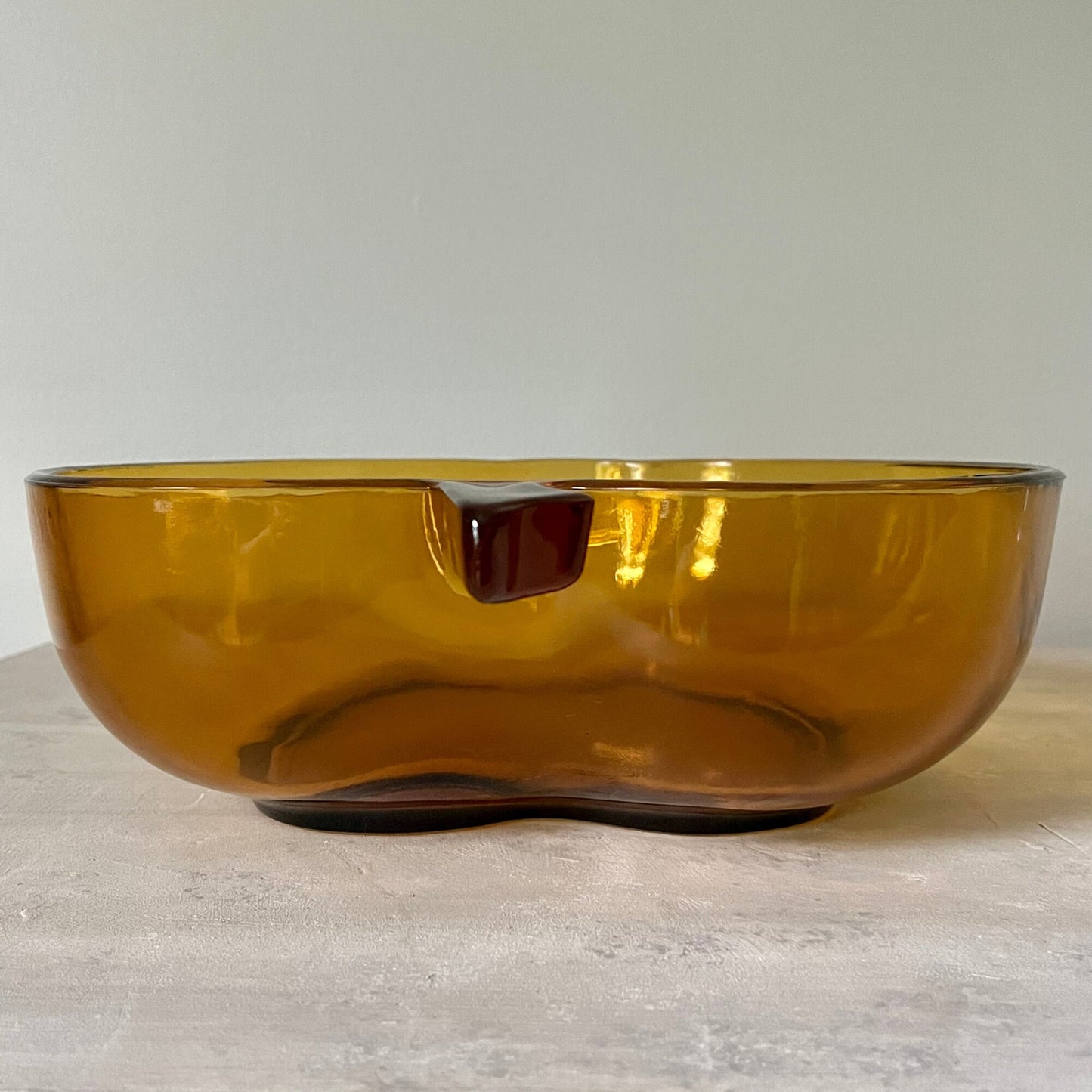 Amber Glass Serving Bowl by Hazel Atlas