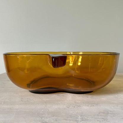 Amber Glass Serving Bowl by Hazel Atlas