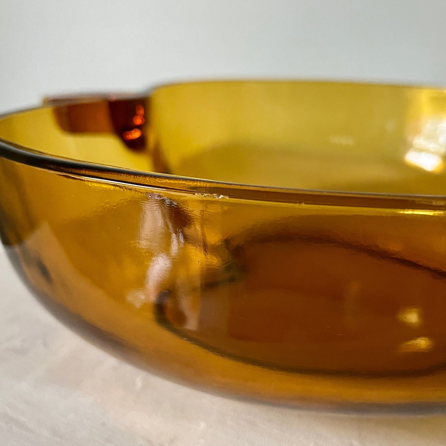 Amber Glass Serving Bowl by Hazel Atlas