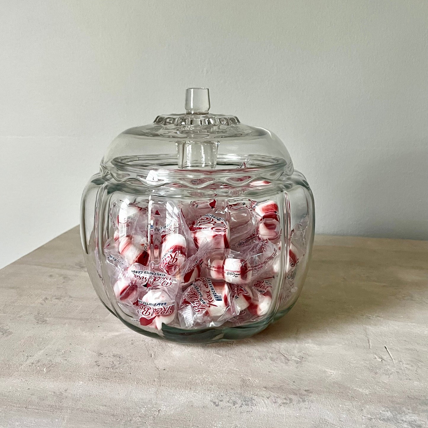 Glass Pumpkin Shaped Jar