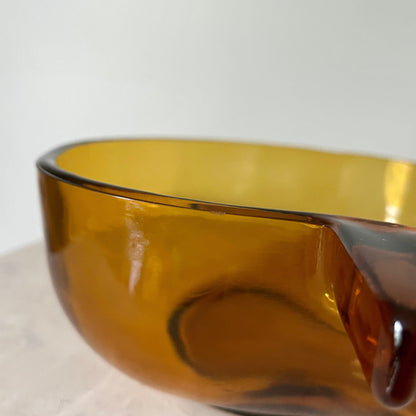 Amber Glass Serving Bowl by Hazel Atlas