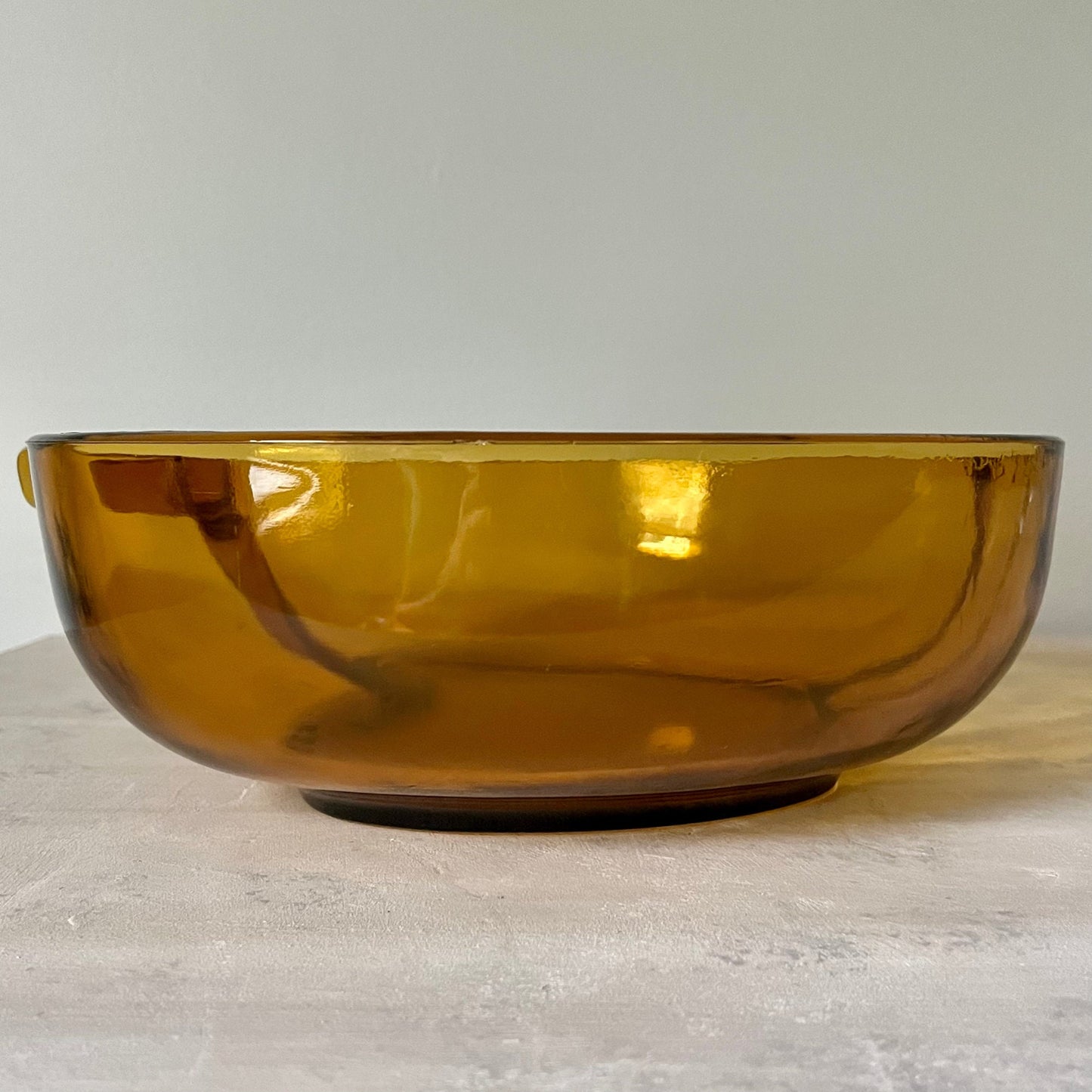 Amber Glass Serving Bowl by Hazel Atlas