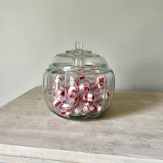 Glass Pumpkin Shaped Jar