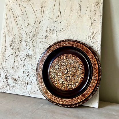 Mid East Wood and Mother of Pearl Inlaid Wall Art