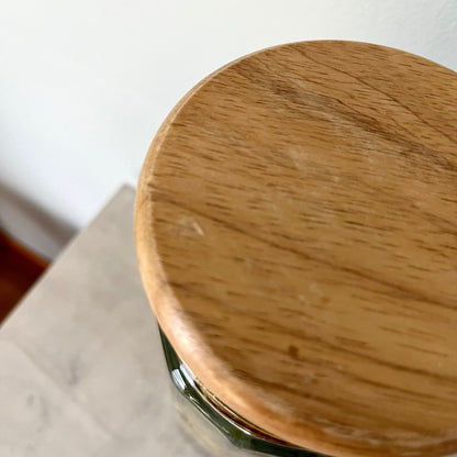 Large Clear Glass Jars with Wood Lids