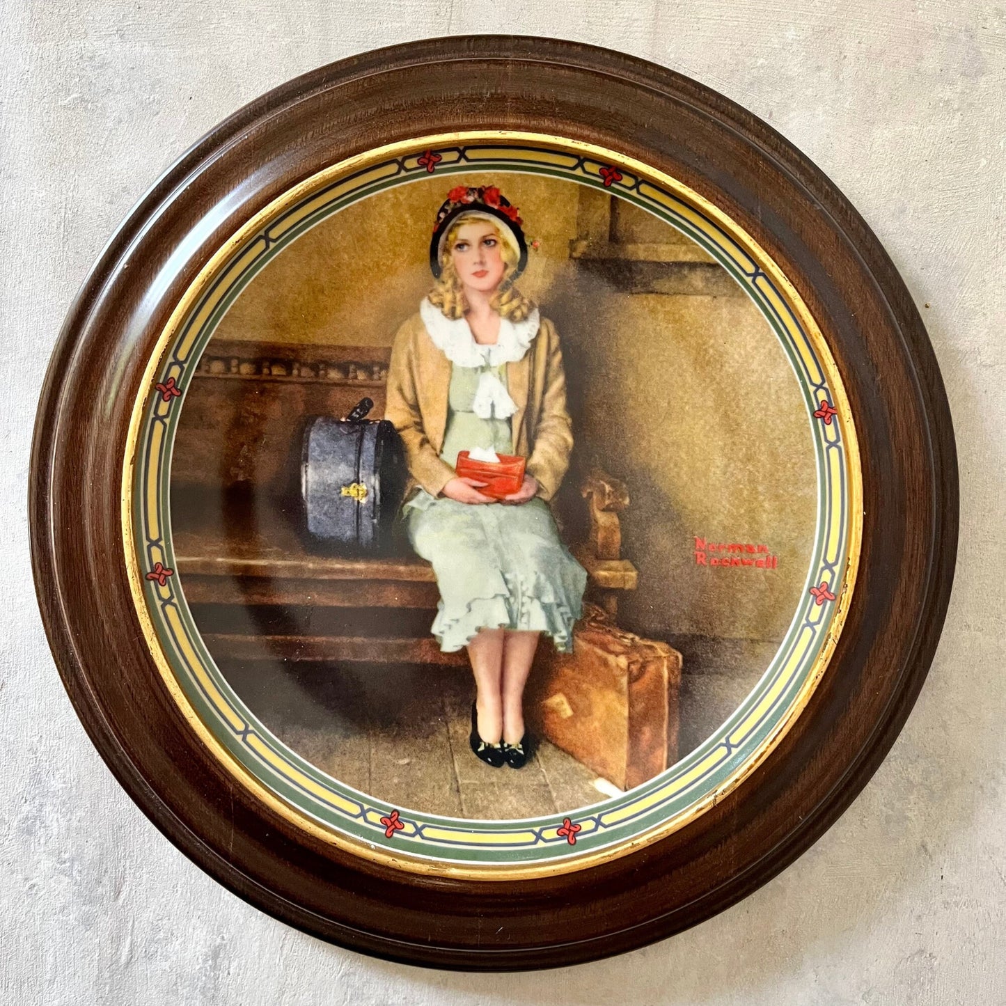 Norman Rockwell Framed Plate of "A Young Girl's Dream"