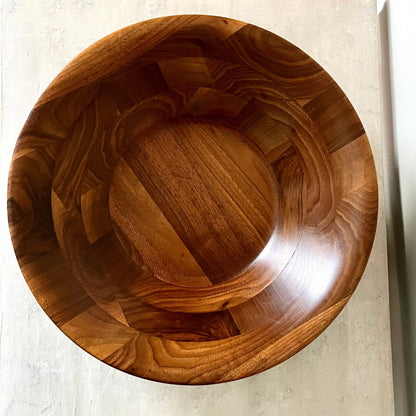 Solid American Walnut Salad Bowl Set