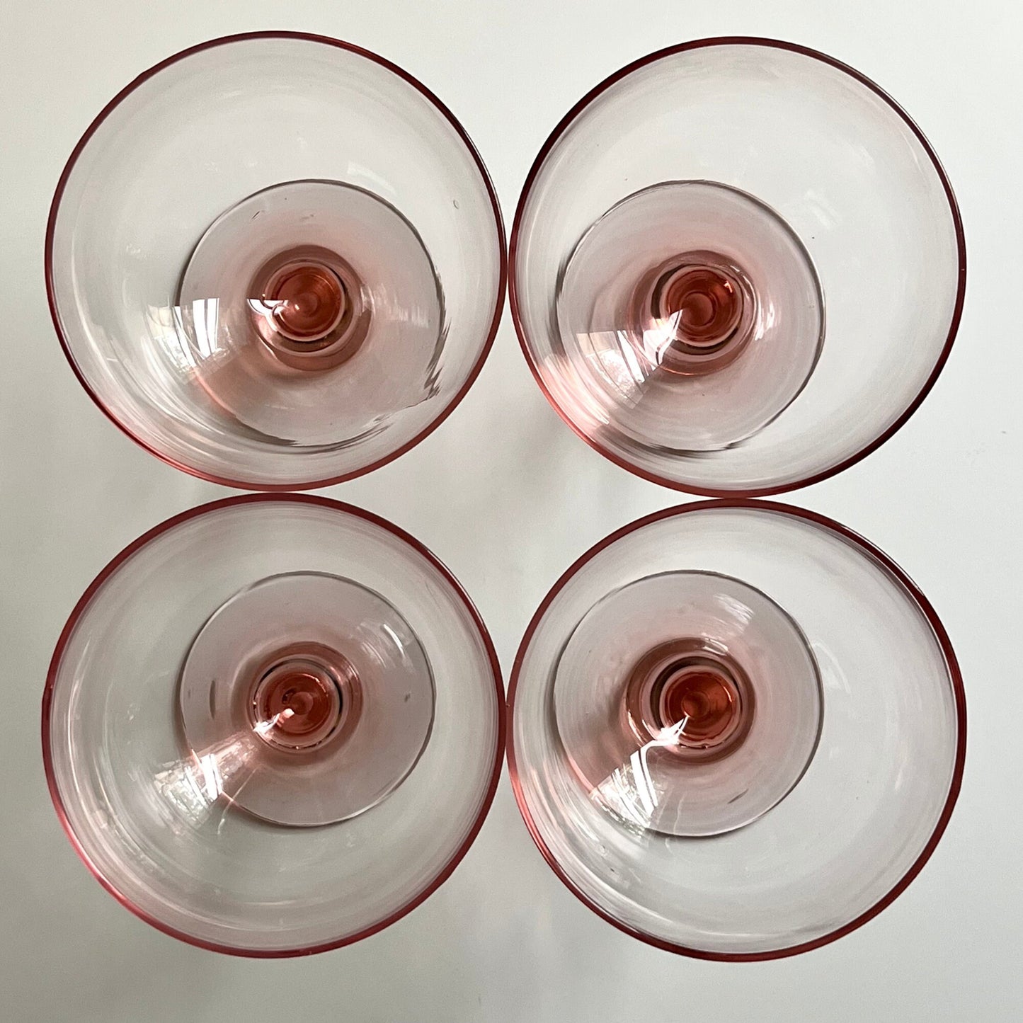 Light Pink Margarita Glasses/Dessert Coupes