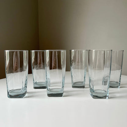 Highball Square Shaped Tumblers with Heavy Bottom