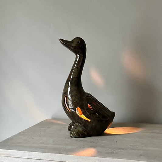 Ceramic Glazed Goose Shaped Lantern