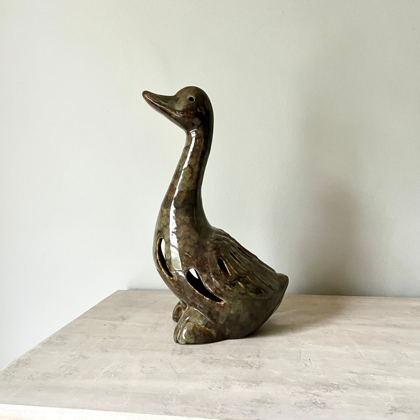 Ceramic Glazed Goose Shaped Lantern