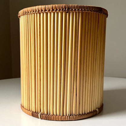 Cane & Bamboo Woven Circular Planter