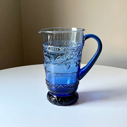 Garden Harvest Blue Glass Pitcher by Mikasa