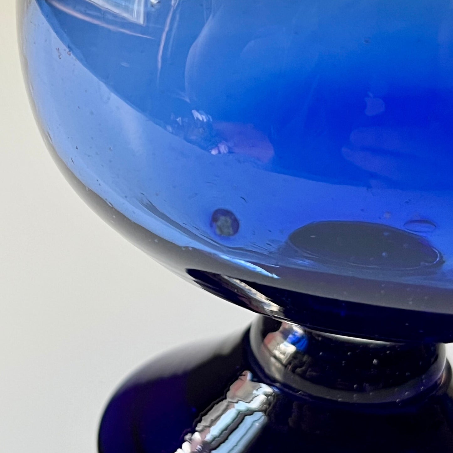 Hand Blown Cobalt Blue Glass Brandy Sniffers