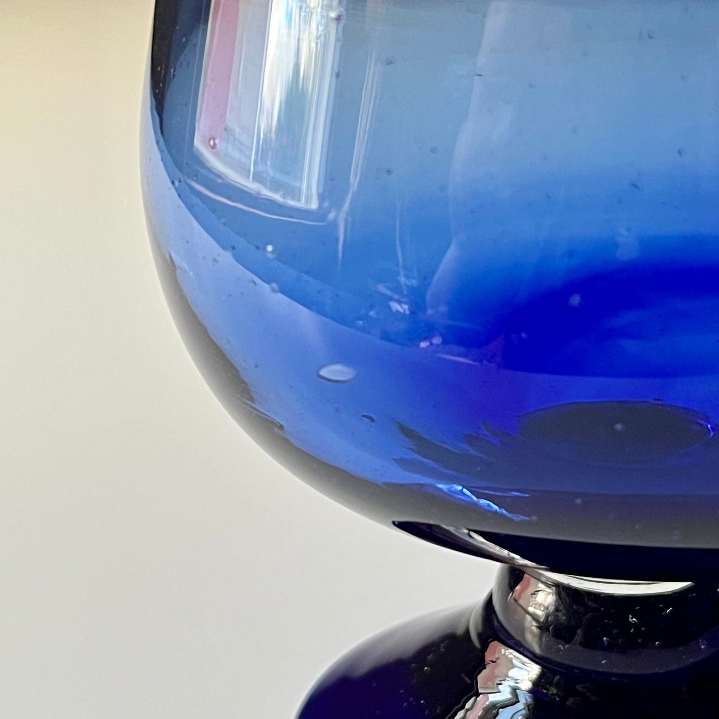 Hand Blown Cobalt Blue Glass Brandy Sniffers