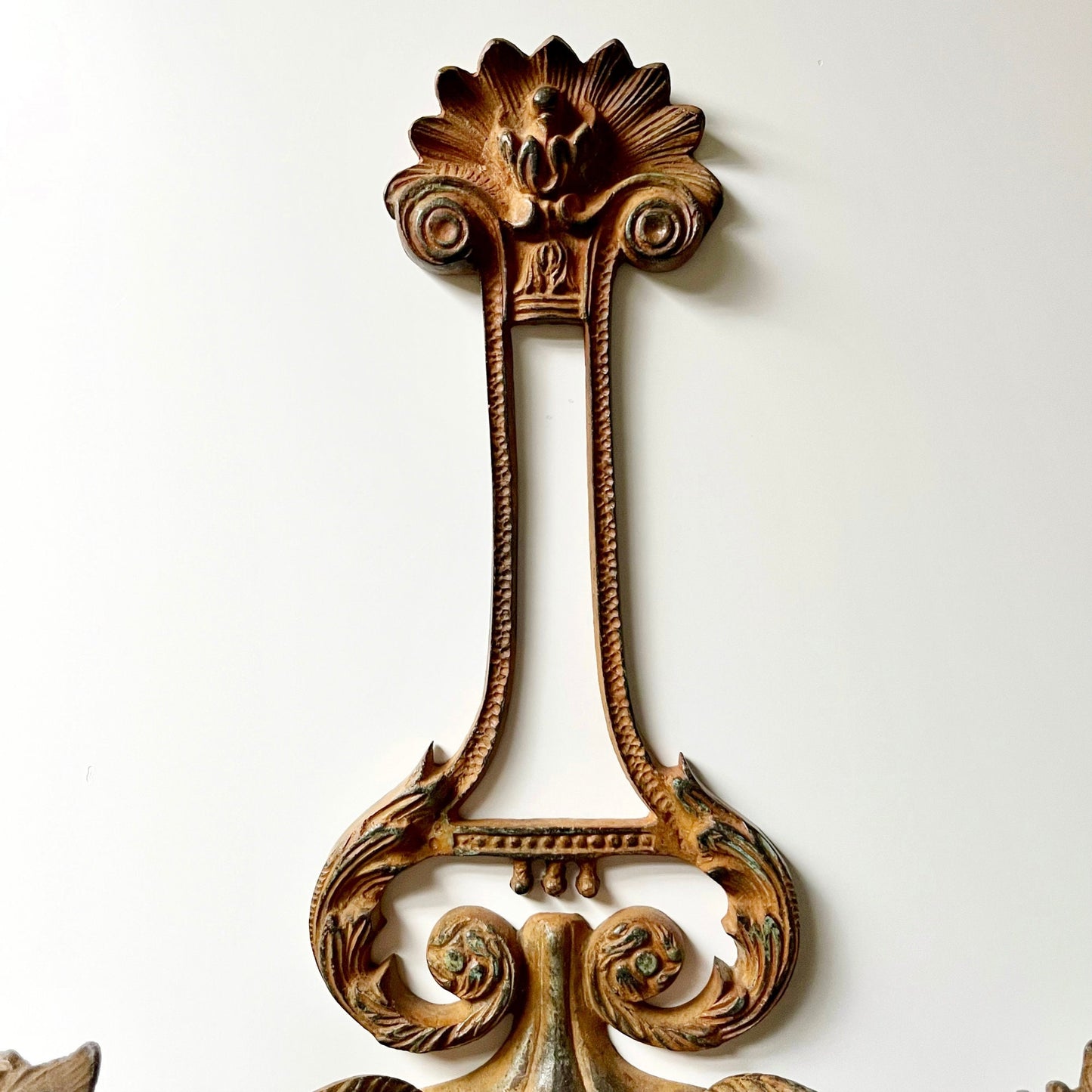 Aged Metal Candelabra Wall Sconce