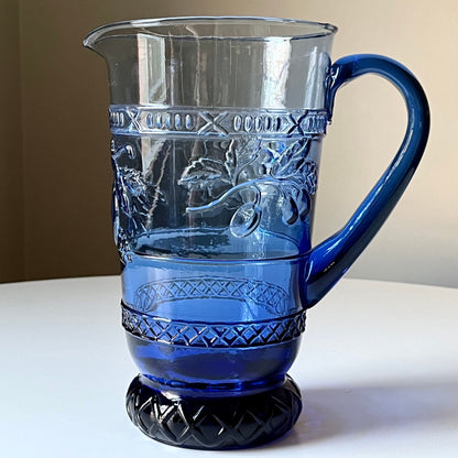 Garden Harvest Blue Glass Pitcher by Mikasa