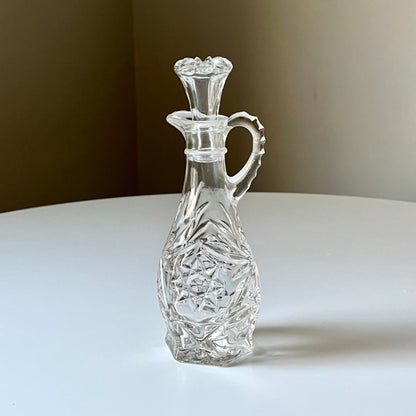 Glass Cruet with Intricate Etched Design