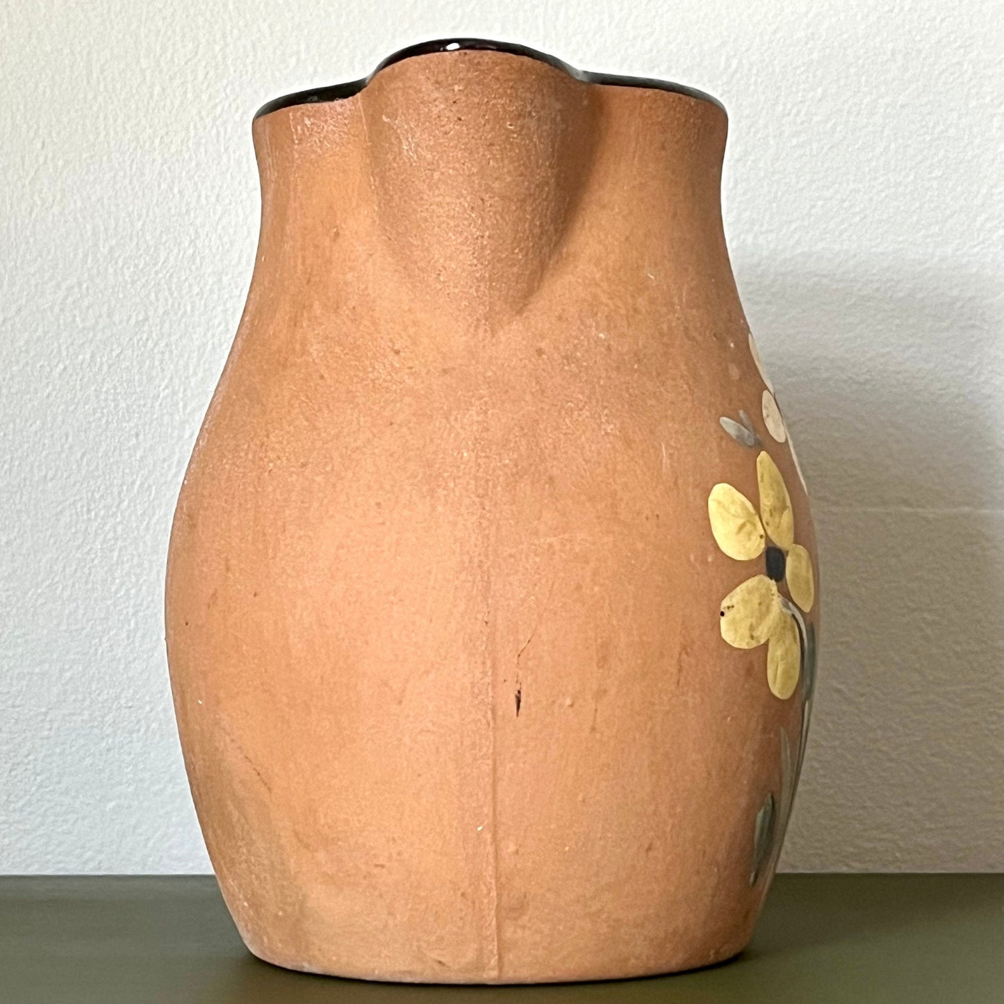 Hand Painted Ceramic Jug with Delicate Flower Design