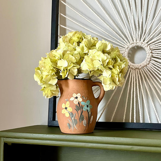 Hand Painted Ceramic Jug with Delicate Flower Design