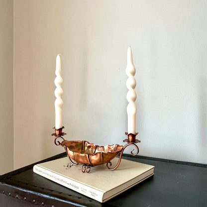 Gregorian Copper Console Candle Bowl