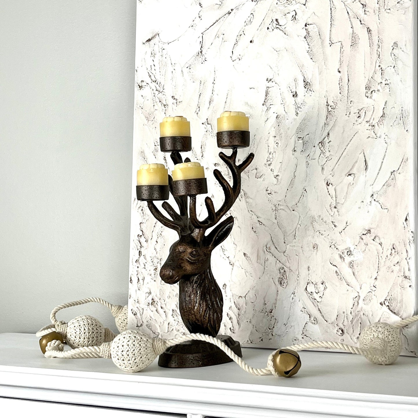 Metal Deer Shaped Candelabra