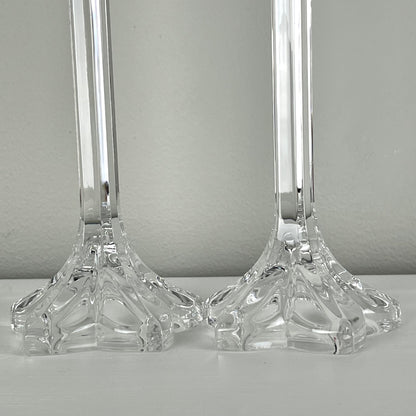 Flower Shaped Crystal Candle Holders by Mikasa