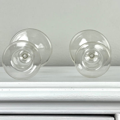 Minimalist Glass Taper Candlestick Holders