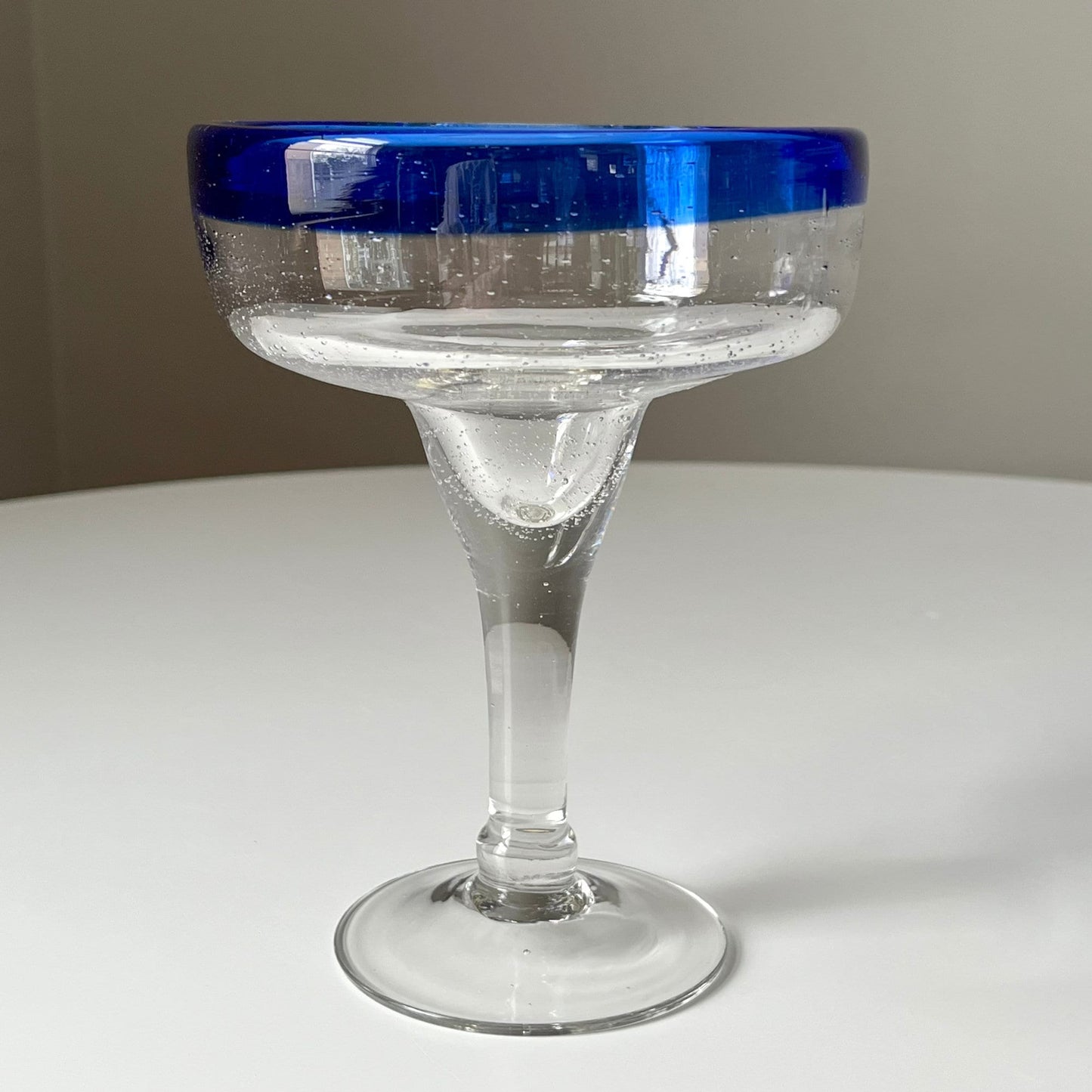 Margarita Glasses with a Cobalt Blue Rim (Set of 4)