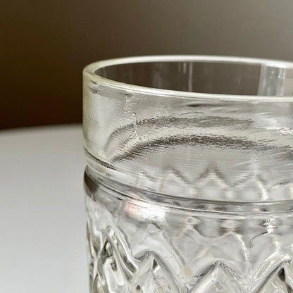 Embossed Diamond Glass Tumblers