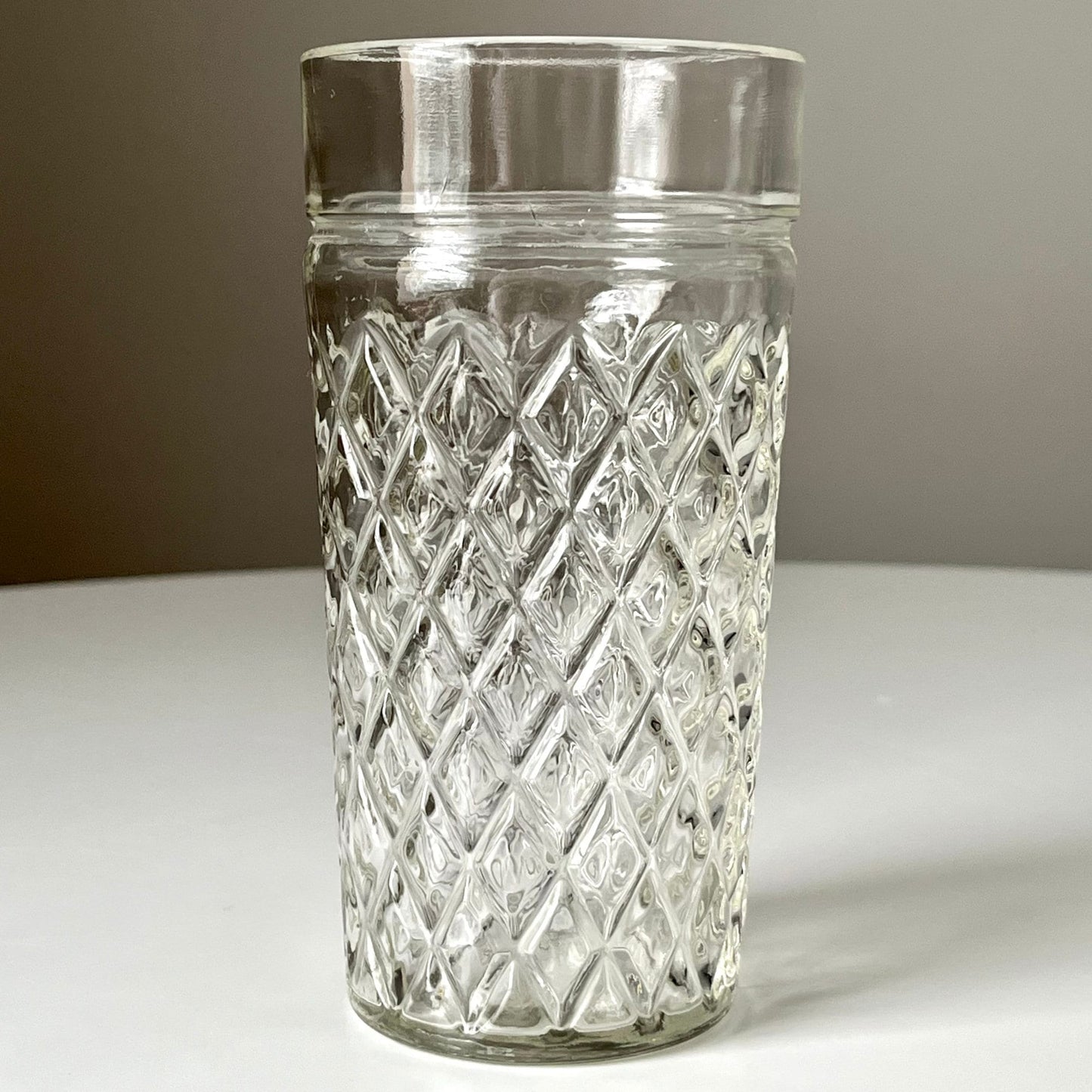 Embossed Diamond Glass Tumblers